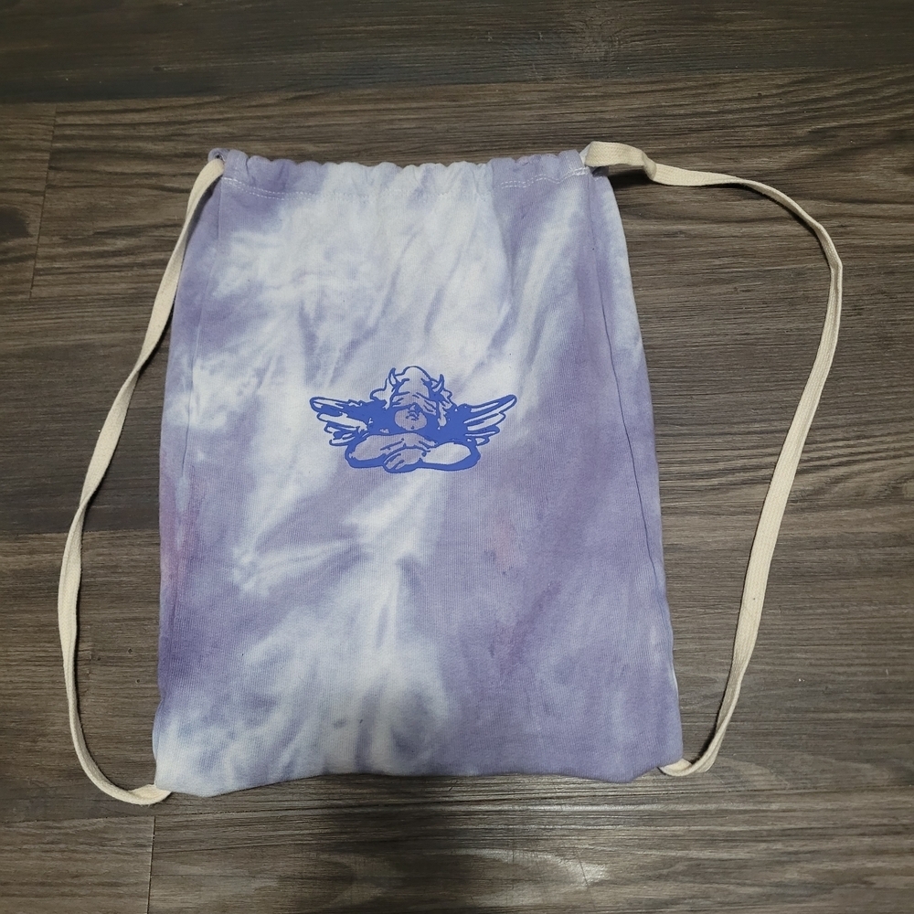 Boys Lie Purple Tie-Dye Drawstring Backpack
